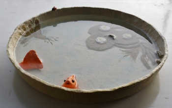Waterschaal Lelieblaadjes